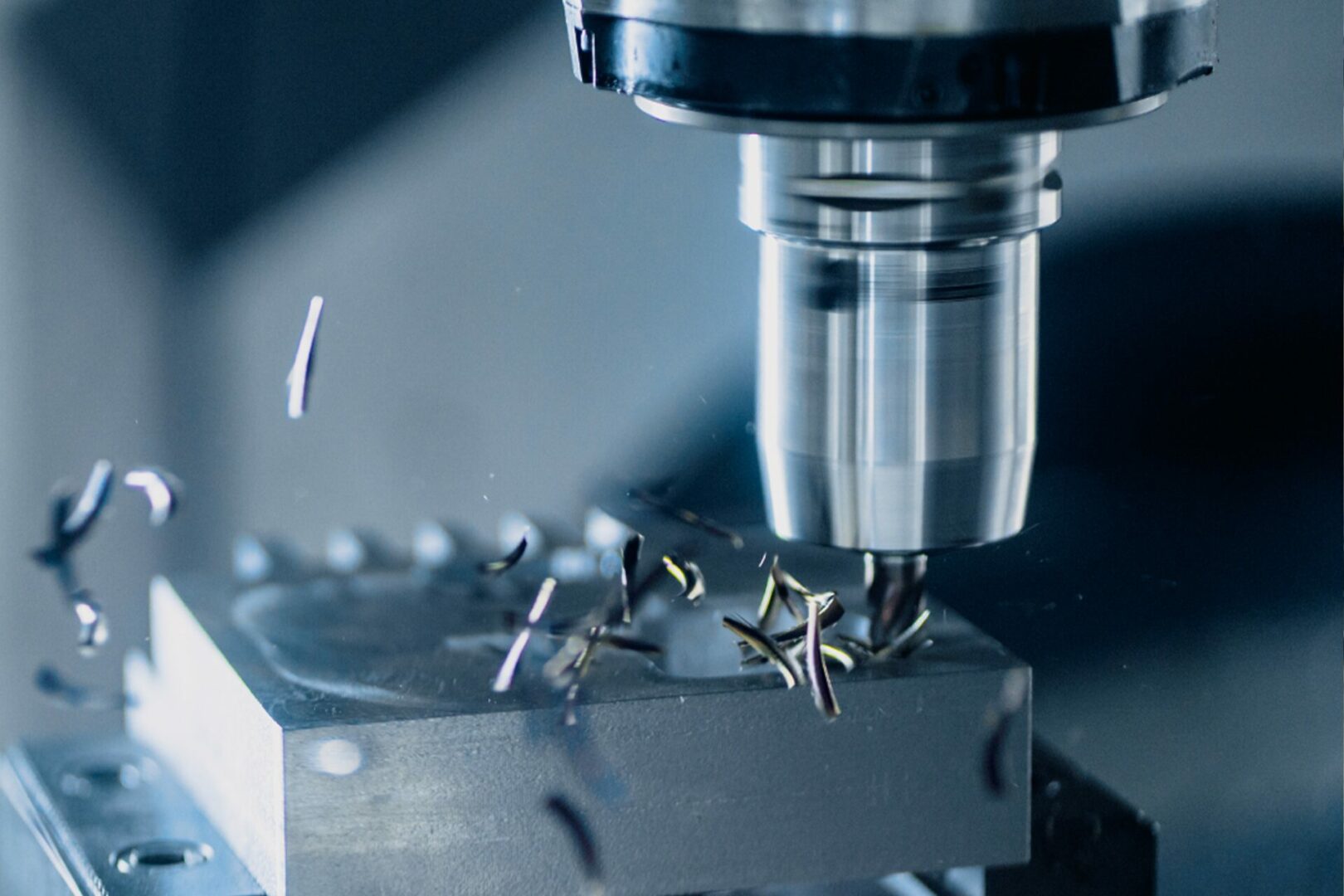 Installed hydraulic piping and components in an industrial setting.