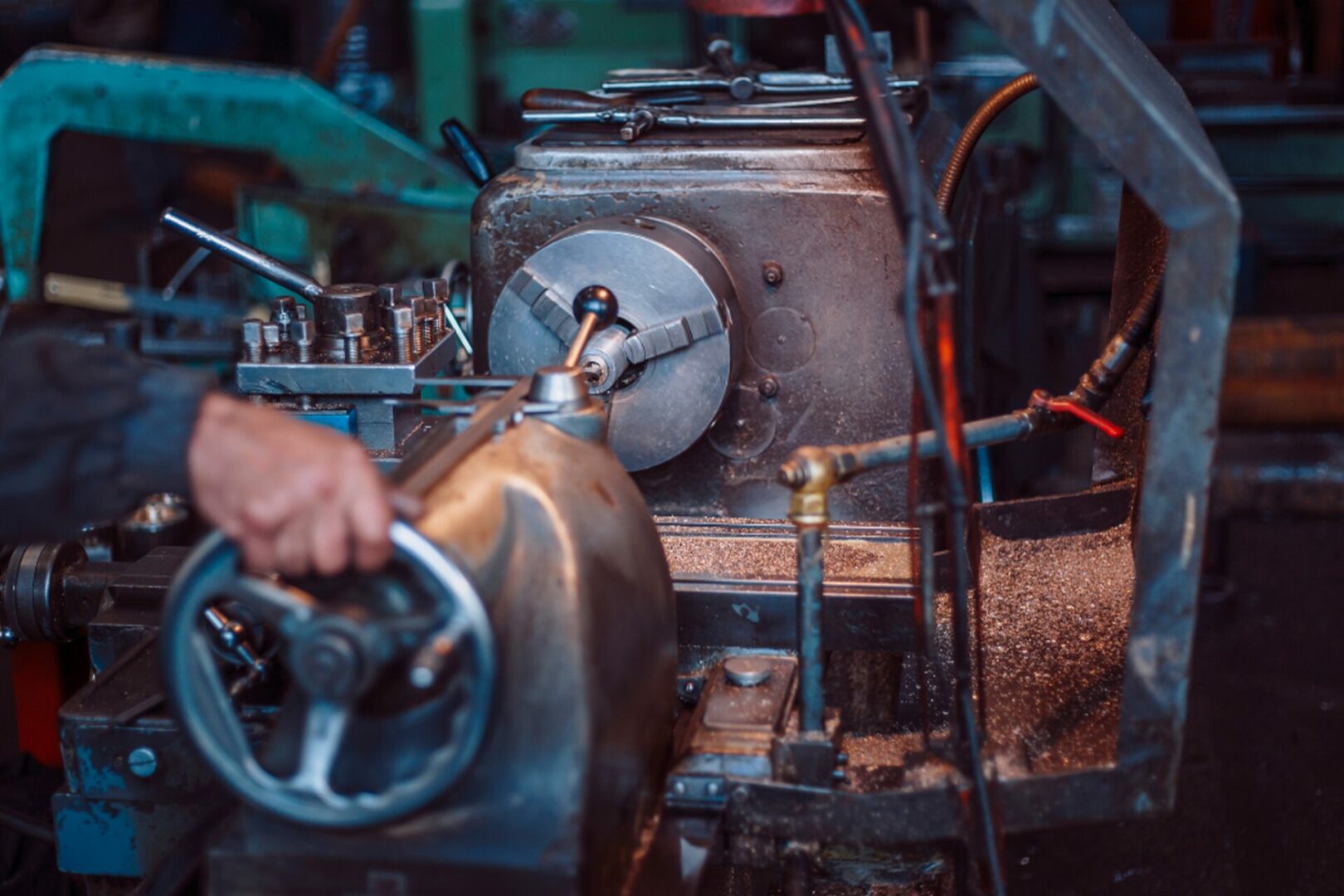 Hydraulic system undergoing pressure test with gauges.